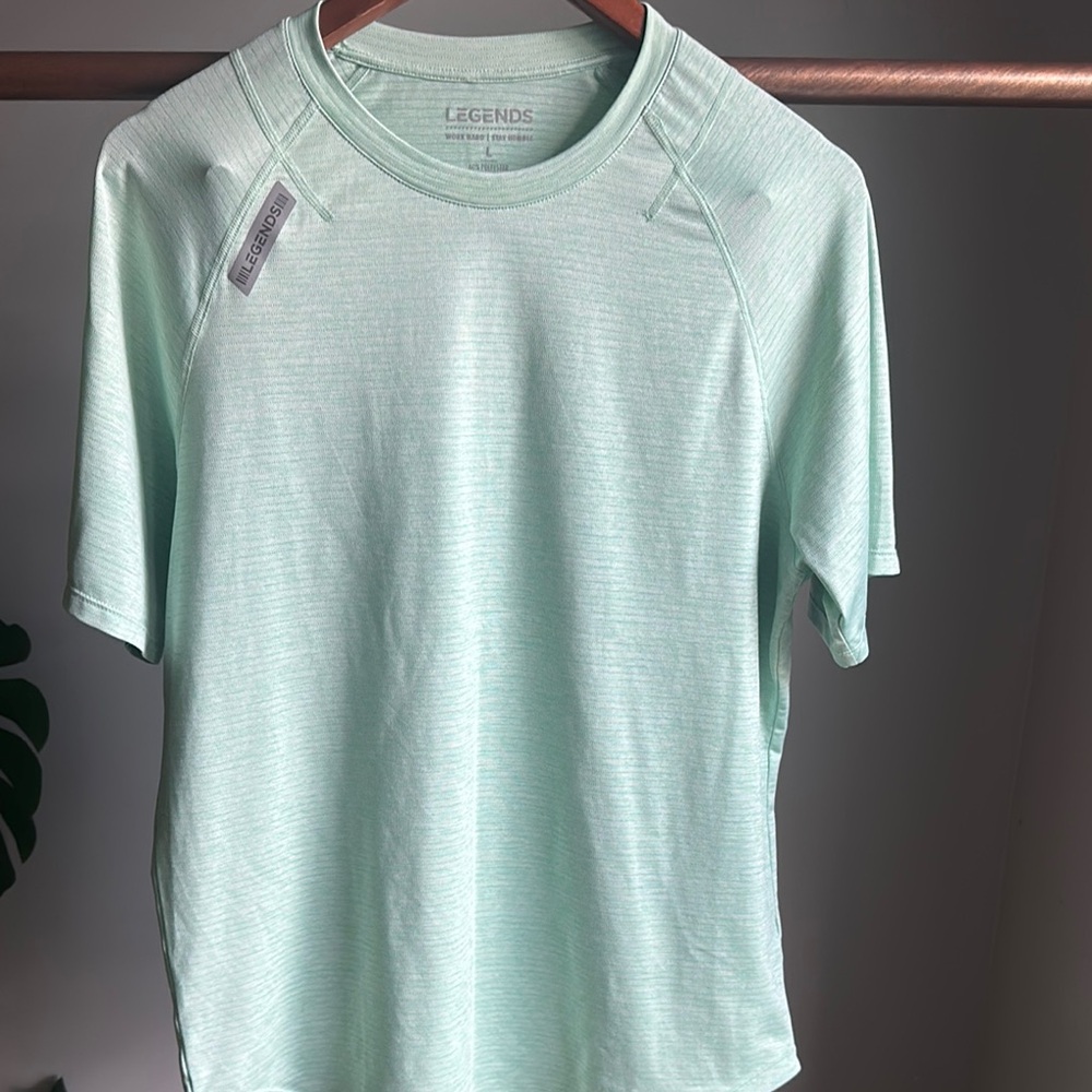 Green Short Sleeve Tee Classic Crew Neck